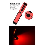 Foldable LED work light,rechargeable,with magnet base,with rea warning light,torch in the head