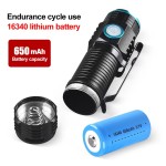 1000 lumen Rechargeable Mini Flashlight with Clip