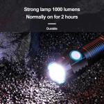 1000 lumen Rechargeable Mini Flashlight with Clip