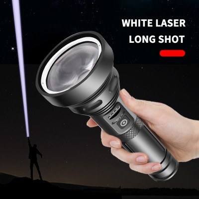 White laser Long Shot Rechargeable Searching Flashlight