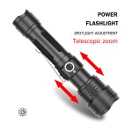 Rechargeable  4 IN 1  Zoomable White/Green/Red/UV Hunting Flashlight