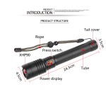 2500lm Zoomable&Rechargeable LED flashlight with Power Bank