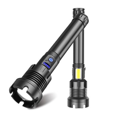 Rechargeable LED flashlight +  side light+power bank