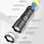 30W LED flashlight with Power Bank,Zoom in/out,with camping/warning light in the tail