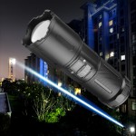 30W LED flashlight with Power Bank,Zoom in/out,with camping/warning light in the tail