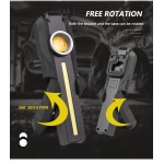 Multifunction & Foldable LED work light +UV, with rotating magnet base,USB rechargeable