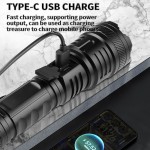 Rechargeable Aluminum Flashlight, Zoom In/Zoom Out,With Pocket Clip