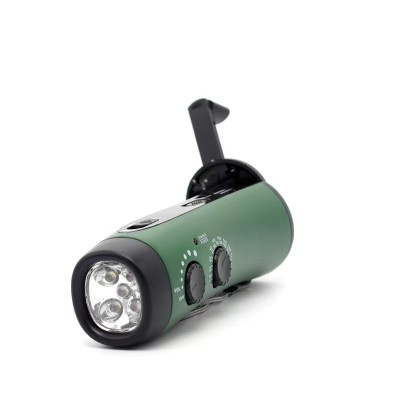 Dynamo flashlight with FM radio,Mobile charging