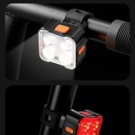 2 PACK, USB Rechargeable Bicycle Headlight + Taillight