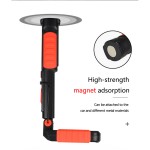 2 in 1 Foldable & Rechargeable LED Work Light with Red Warning Light with Magnetic Base  