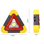 Solar Rechargeable Triangle Warning Light,work light with power bank,Triangle warning sign