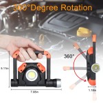 Multifunctional LED Work Light; Foldable with Power Bank,360°Rotation