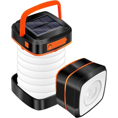 Foldable Solar camping light,portable solar camping tent light with power bank