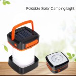 Foldable Solar camping light,portable solar camping tent light with power bank