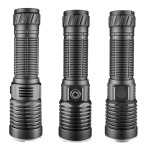 Rechargeable Aluminum Flashlight, Zoom In/Zoom Out