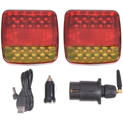 Wireless Trailer Light Kit,With magnet base,Wireless & Rechargeable,no installation needed