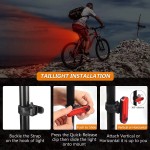 2 PACK, Zoomable Bicycle Headlight + Rechargeable Taillight
