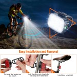 2 PACK Bicycle Light Set, USB Rechargeable Bicycle Headlight + Rechargeable Taillight