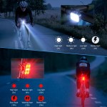 2 PACK Bicycle Light Set, USB Rechargeable Bicycle Headlight + Rechargeable Taillight