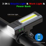 3 IN 1 Bicycle Light & Work Light + Power Bank + Red&Blue Warning Light