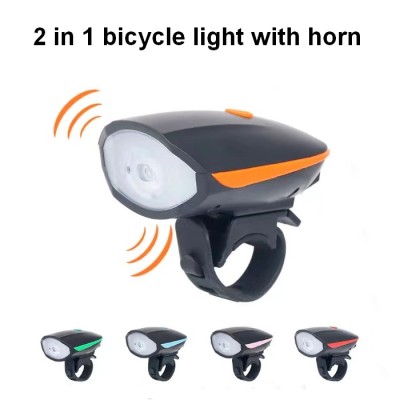 2 IN 1 USB Rechargeable Bicycle Headlight with Horn