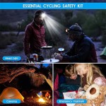 2 PACK, USB Rechargeable Bicycle Headlight plus Rechargeable Taillight