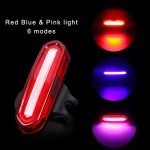 2 IN 1, Multi-Colors USB Rechargeable LED Bicycle Taillight