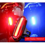 2 IN 1, Multi-Colors USB Rechargeable LED Bicycle Taillight