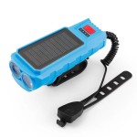 USB & SOLAR Rechargeable Bicycle Headlight with Alarm