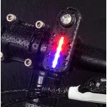 USB rechargeable red and blue warning light bicycle tail light LED shoulder Police clip light helmet light