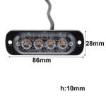 4 LED Truck Side Marker Light/Strobe Light