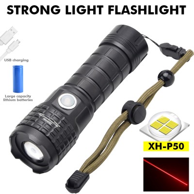3 in 1 Rechargeable  Rechargeable Tactical Laser Hunting Flashlight