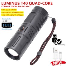 Mini Rechargeable Tactical Flashlight,Super Bright Fishing light,Zoomable 