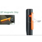Rechargeable pocket pen work light, with 120° rotation magnetic clip 