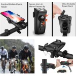 4 IN 1 Bicycle Headlight with Power Bank,Horn,Phone holder,4000mAh
