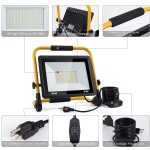 Portable LED Flood Light,100W, 10000lumen,Foldable Stand