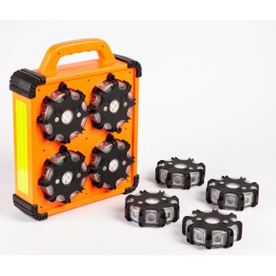 8 pack Sync Multicolor Rechargeable Road Flare kits