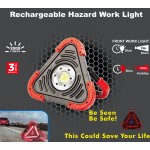 Rechargeable Hazard Work Light with Warning light,Power Bank,etc.2000lumen