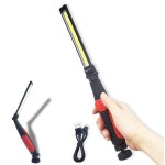 Dimmable Handheld Cordless LED Work Light, Rechargeable with Adjustable Magnetic Base