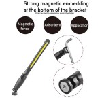 Dimmable Handheld Cordless LED Work Light, Rechargeable with Adjustable Magnetic Base