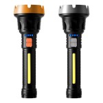 USB Recharging Plastic LED Torch with COB side light