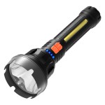 USB Recharging Plastic LED Torch with COB side light