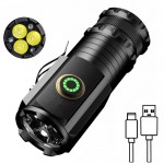 1500 lumen Rechargeable Mini Tactical Flashlight  with18350 Battery,Magnet base,Clip