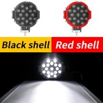 7Inch 17LED 51W Excavator/Road Roller/Boat/Marine Work Light