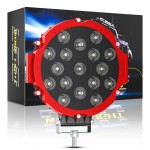 7Inch 17LED 51W Excavator/Road Roller/Boat/Marine Work Light