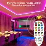 Office Christmas Decoration Smart Remote Control LED Light Strip Outdoor Waterproof Wireless RGB Lamp