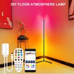 Wireless Control Floor Lamp RGB Colorful Corner Lamp Living Room Bedroom Right Angle Strip Atmosphere Lamp