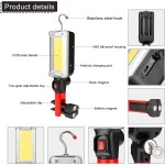 Foldable & Rechargeable LED Flood Light with Magnetic Clamp