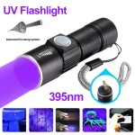 USB Rechargeable  UV LED Flashlight,Zoomable