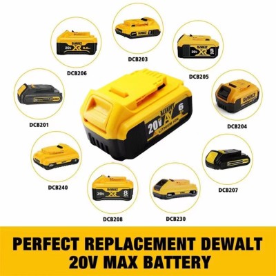 Replaceable DEWALT Rechargeable 20V Li-ion Battery,OEM available, 3Ah,5Ah,6Ah,8Ah,12Ah